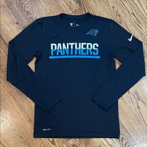 Men’s Carolina Panthers Nike Dri-Fit Long Sleeve Shirt. Size Small.